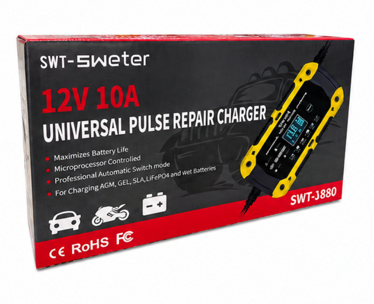 Зарядное устройство для автомобильного акумулятора 12v 10A 02795 фото