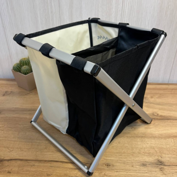 Кошик для білизни складаний Laundry Basket 2 секції VEN-1350 фото
