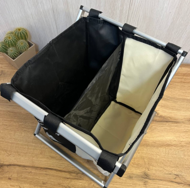 Кошик для білизни складаний Laundry Basket 2 секції VEN-1350 фото